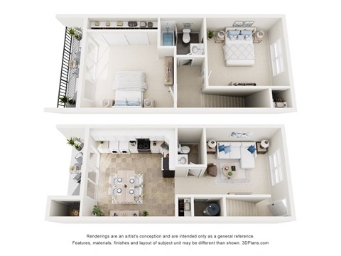 Floor plan for 2 beds, 1.5 baths, 950 sqft